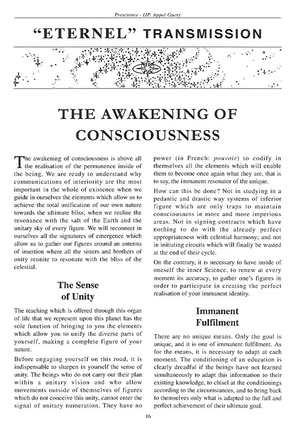 awakening consciousness